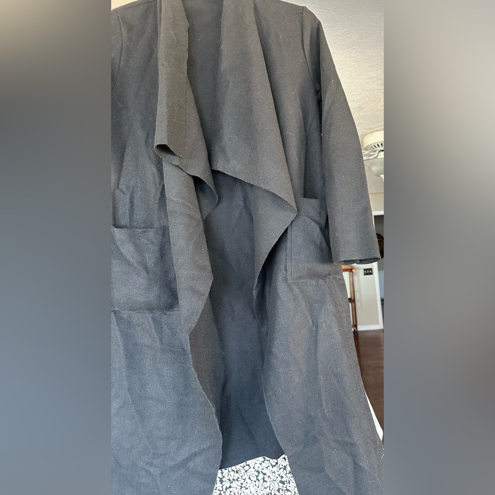 Stylish Black Draped Jacket